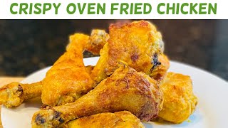 How To Bake Crispy Oven Chicken (NO Bread Crumbs!) | Oven Fried Chicken Recipe