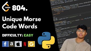 Unique Morse Code Words | Leet code 804 | Theory explained + Python code