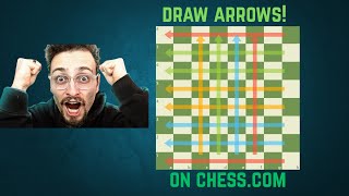 How to draw ARROWS and red squares on CHESS.COM!(EASY)