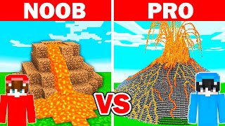 Minecraft NOOB vs PRO: VOLCÁN GIGANTE en RETO DE CONSTRUCCIÓN
