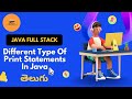 SV7 - Java Print Statements Explained | print vs println vs printf | Sri Vihaan Software Institute