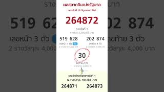 ตรวจหวยงวด 16 มิ.ย.66 #สลากกินแบ่งรัฐบาล #หวย #หวยรัฐบาล #ตรวจหวย