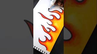 FIRE ON PAPER 😱😍#shorts #art #rbjoydrawing #drawing #youtubeshorts #short #reels