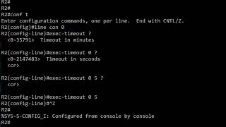 CCNA 200-301 Command Reference: "exec-timeout"