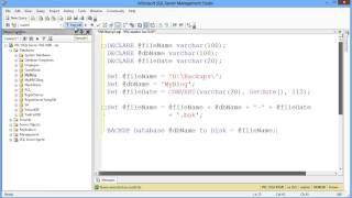How to Backup SQL Server Database using SQL Script