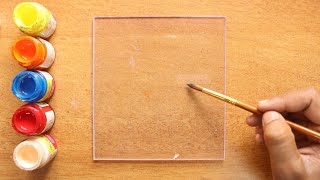 3 Creative Glass Painting / easy acrylic painting for beginners / oil pastel drawing