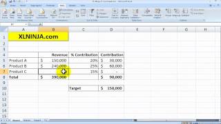 How to use the Goal Seek function in Excel