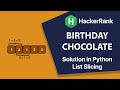 Birthday chocolate | HackerRank | Solution in Python
