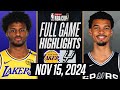 LAKERS vs SPURS FULL GAME HIGHLIGHTS NOVEMBER 15, 2024 EMIRATES NBA CUP 🏆  FULL GAME HIGHLIGHTS 2K25