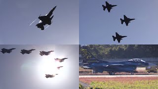 18/11/24 築城基地航空祭2018前日 オープニングフライト 6SQ \u0026 8SQ F-2A Fly-by Practice at JASDF Tsuiki AB