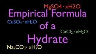 Empirical Formula of a Hydrate