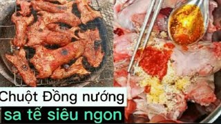 món nhậu dân dã , chuột nướng sa tế siêu ngon