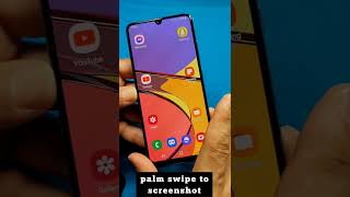 Samsung A32 - palm swipe to screenshot