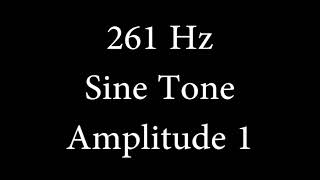 261 Hz Sine Tone Amplitude 1