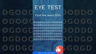 Eye test | find the word Dog #shorts #youtubeshorts