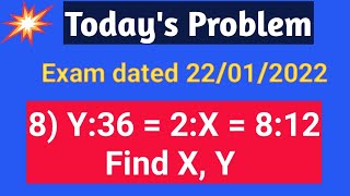 8)Y:36=2:X=8:12 Find X, Y| மதிப்பு காண்க|TNPSC easy view|RAGS2022|Aptitude