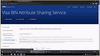 How to Connect to the Visa BIN Attribute Sharing Service APIs
