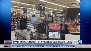 SpartanNash, Meijer install sneeze guards at stores