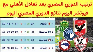 جدول ترتيب الدوري المصري بعد تعادل الاهلي اليوم نتائج الدوري المصري اليوم