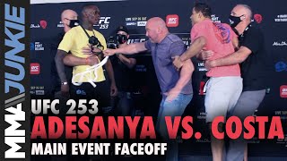 Paulo Costa throws white belt at Israel Adesanya | UFC 253 faceoff