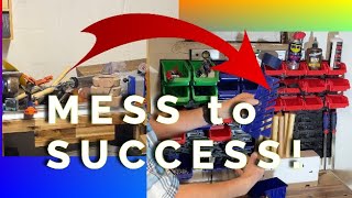 DIY Workshop Declutter From Bench Mess to Organized Wall Storage
