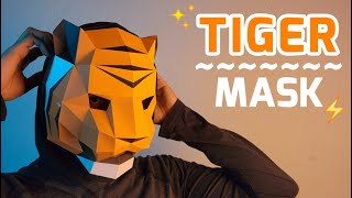 How to make a Paper Tiger Mask - DIY Tiger costume!