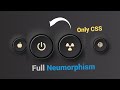 Realistic Button Design HTML CSS | Neumorphism buttons in css, nuke