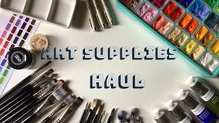 ART SUPPLIES HAUL +  HIMI TWIN CUP JELLY GOUACHE 48 SHADES PAINT SET UNBOXING