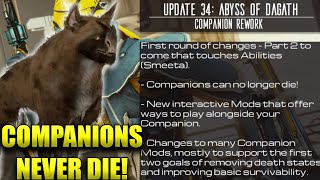 Warframe Companion Rework Dev Workshop! All Companions Are Now Immortal!