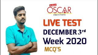 December 3rd  Week MCQ | Current Affairs 2020 | Best 75 MCQ | TAMIL | Mr.DANIEL | Oscar