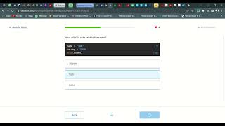 11 Module 1 Quiz | Introduction to Python | Sololearn