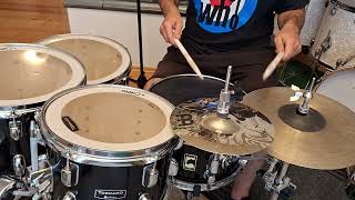 Openhanded- Groove-Slow LRLR Sticking with Tom Accent on 1e+❗️A❗️ and Snare Accent on 3e+❗️A❗️