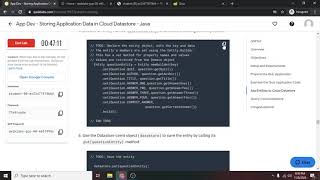 Qwiklabs - App Dev - Storing Application Data in Cloud Datastore - Java