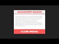 Animated Popup Modal in CSS & Javascript | Javascript Basics Tutorial