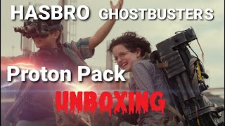 Hasbro Ghostbusters proton pack unboxing.