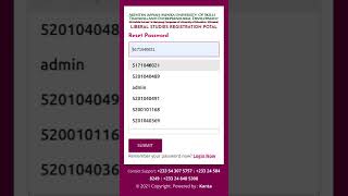 AAMUSTED Liberal Studies Course Portal - How to reset your password