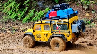 LUMPUR GANAS !!! Rc Defender Scx Mode Truck 4x4 xwd off Road Mudding Extreme Power Full