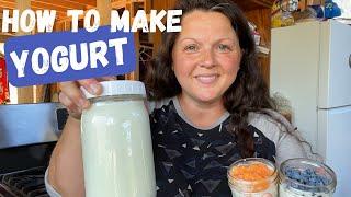 HOW TO MAKE YOGURT - no yogurt machine needed -HOMESTEADING ALASKA