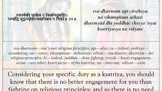 Srimad Bhagavad Gita Verses, BG 2.31