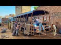 Handmade Isuzu Bus Production in Pakistan || Manufacturing of Isuzu Bus