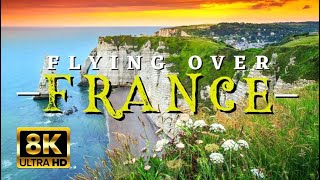 FLYING OVER FRANCE(4K UHD) - Relaxing Piano Music Along With Beautiful Nature Video
