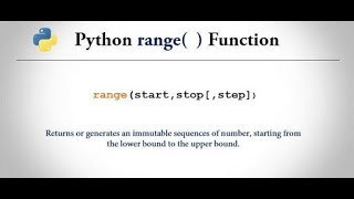 for loop and range function in Python Part 07