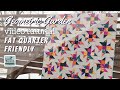 Easy Fat Quarter Quilt with Half Square Triangles and NO POINTS to Match! - Geometric Garden