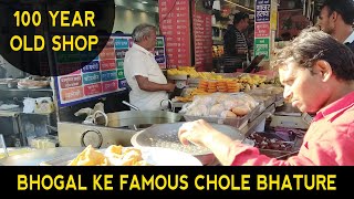 Bhogal ke Famous Chole Bhature 100 Saal Purani Dukan ! Delhi Street Food ! Indian Street Food