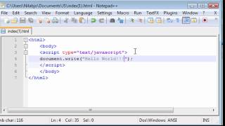 Javascript Tutorial - 1 - Hello World