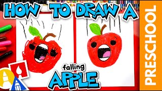 How To Draw A Funny Falling Apple - Preschool