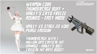 Weapon Core Thundercage Buff + Hailey makes Stage 20 Easy! | Void Erosion Purge and 400% Build | TFD