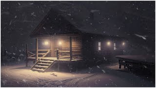 Heavy Blizzard at a Log Cabin┇Cold Ambience & Wind Sound Effect for Sleep, Study & Relaxation