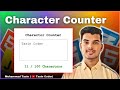 Character Counter App using HTML, CSS & JavaScript | Live Character Count | Frontend Project