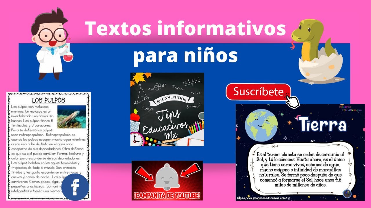 LOS TEXTOS INFORMATIVOS PARA NIÑOS - YouTube